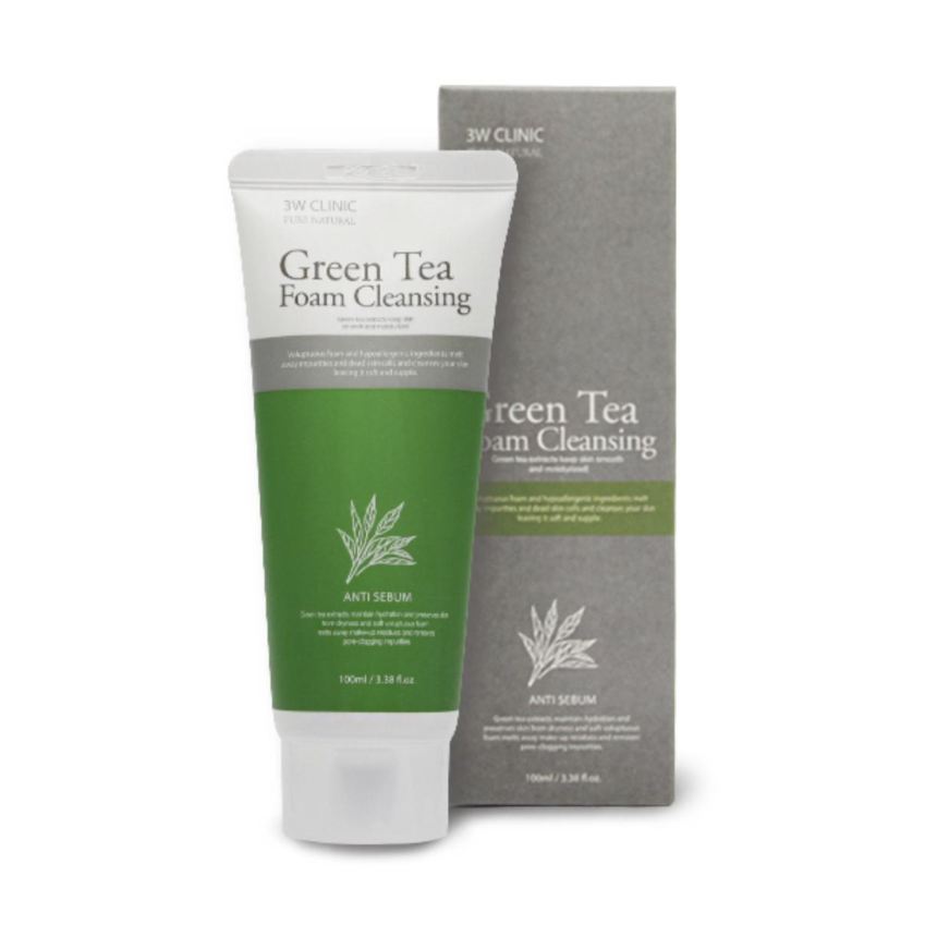 3W CLINIC Green Tea Foam Cleansing 100ml (3 Options)