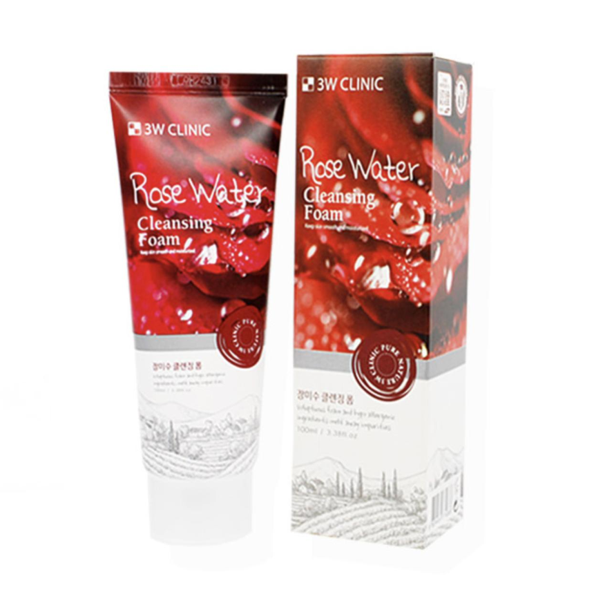 3W CLINIC Rose Water Cleansing Foam 100ml (3 Options)