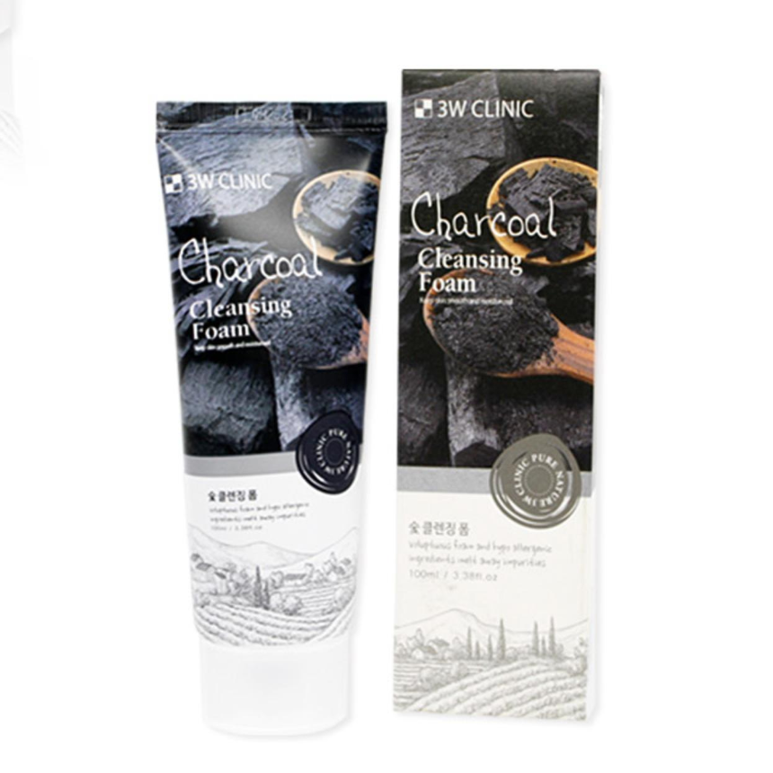 3W CLINIC Charcoal Cleansing Foam 100ml (3 Options)