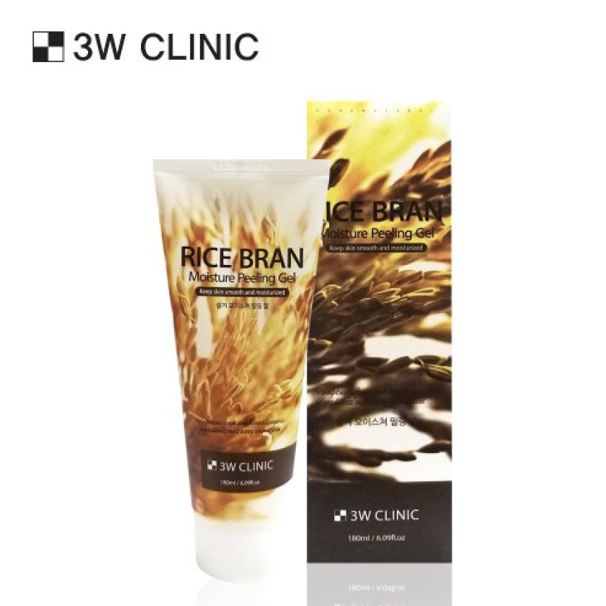 3W CLINIC Rice Bran Moisture Peeling Gel 180ml (3 Options)