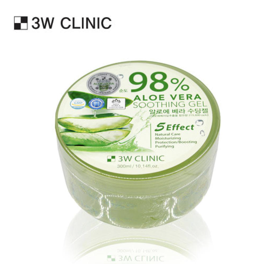3W CLINIC Aloe Vera Soothing Gel 300g (3 Options)