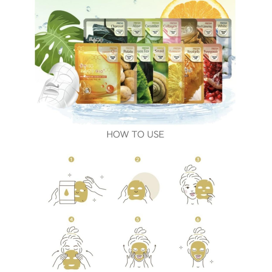 3W CLINIC Fresh Potato Mask Sheet (3 Options)