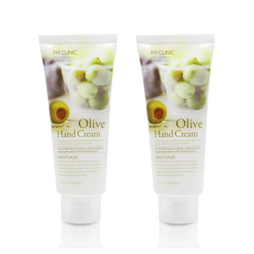 3W CLINIC Moisturizing Hand Cream Olive 100ml (3 Options)