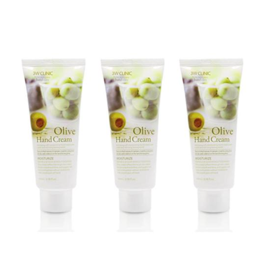 3W CLINIC Moisturizing Hand Cream Olive 100ml (3 Options)