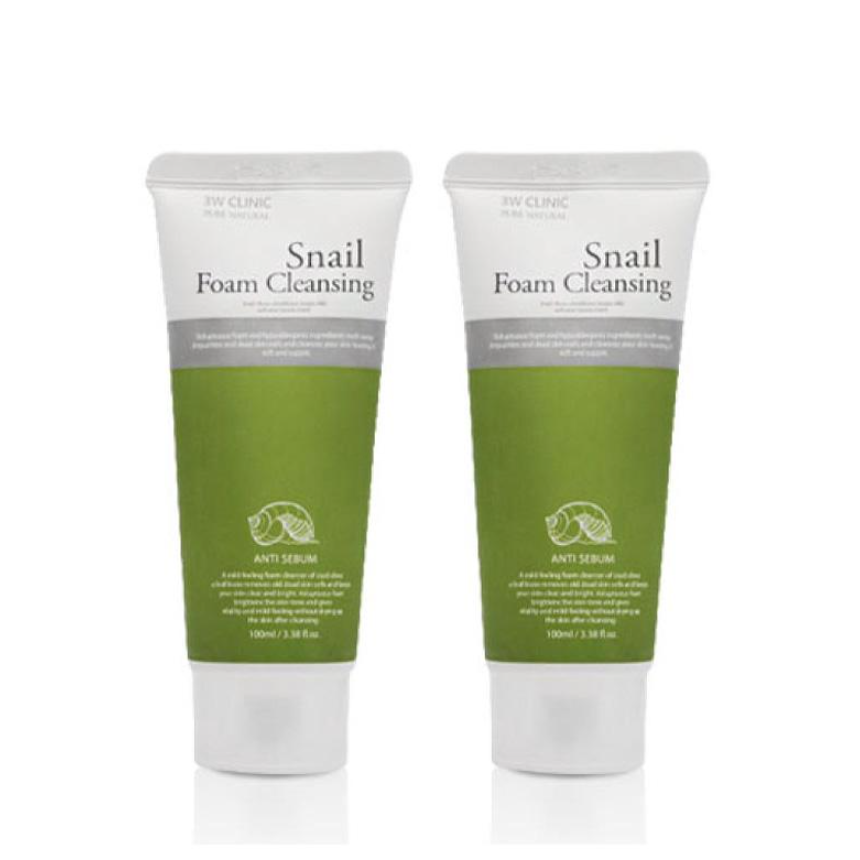 3W CLINIC Snail Foam Cleansing 100ml (3 Options)