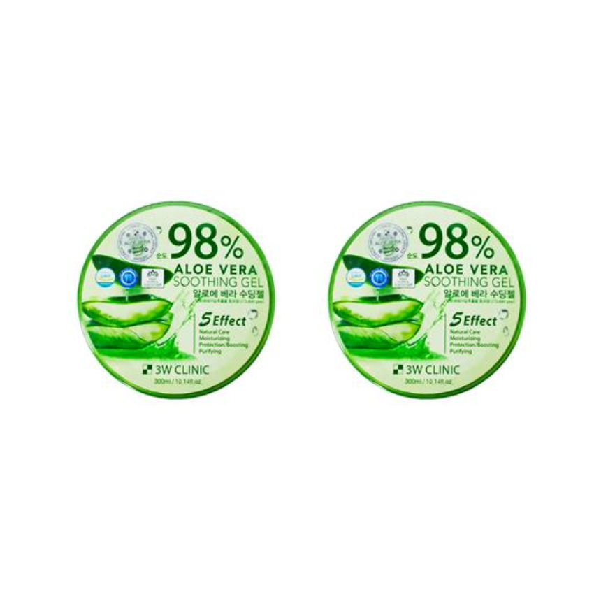 3W CLINIC Aloe Vera Soothing Gel 300g (3 Options)