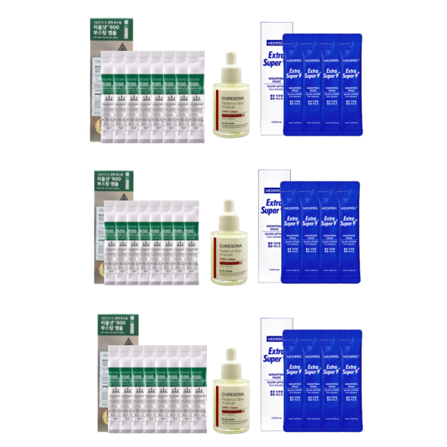 VT Reedle Shot + Dr. Oracle Curesona Radiance Glow Ampoule 40ml + MEDI-PEEL Extra Super 9 Plus Water Glow Lifting Wrapping Mask 4ml (12 Options)