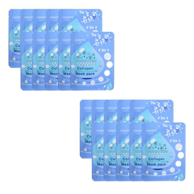 zangmi 7 in 1 Mask Pack Collagen Mask Pack (25mL x 10ea) , Vitamin C Mask Pack (25mL x 10ea) (8 Options)