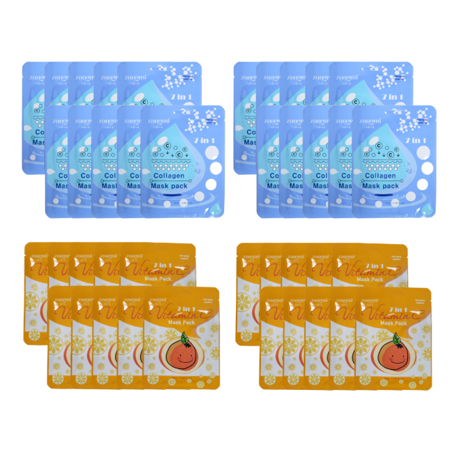zangmi 7 in 1 Mask Pack Collagen Mask Pack (25mL x 10ea) , Vitamin C Mask Pack (25mL x 10ea) (8 Options)