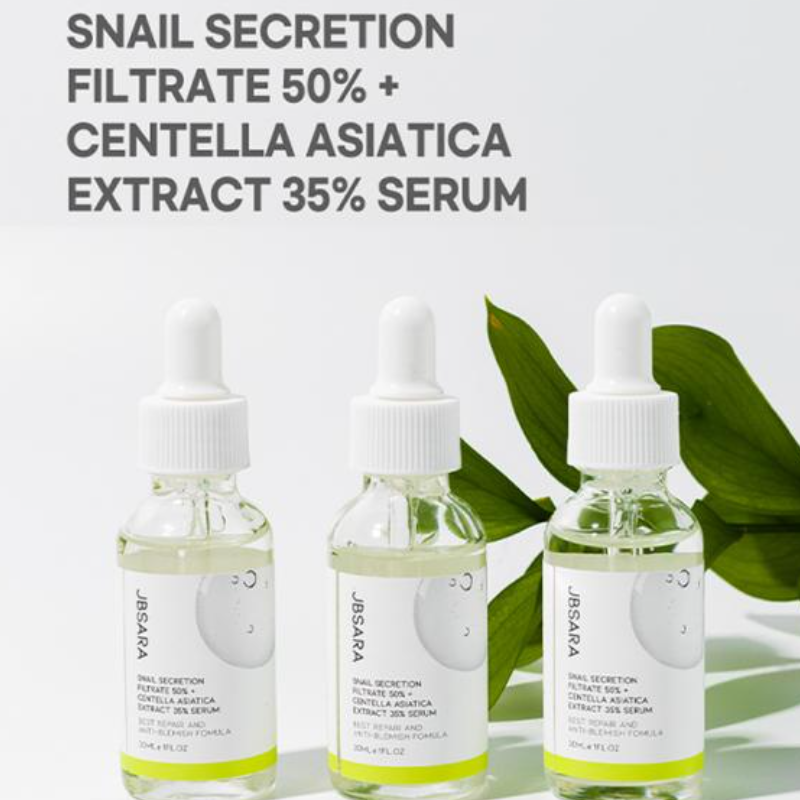JBSARA Niacinamide Serum 30ml + Snail Serum 30ml (3 Options)