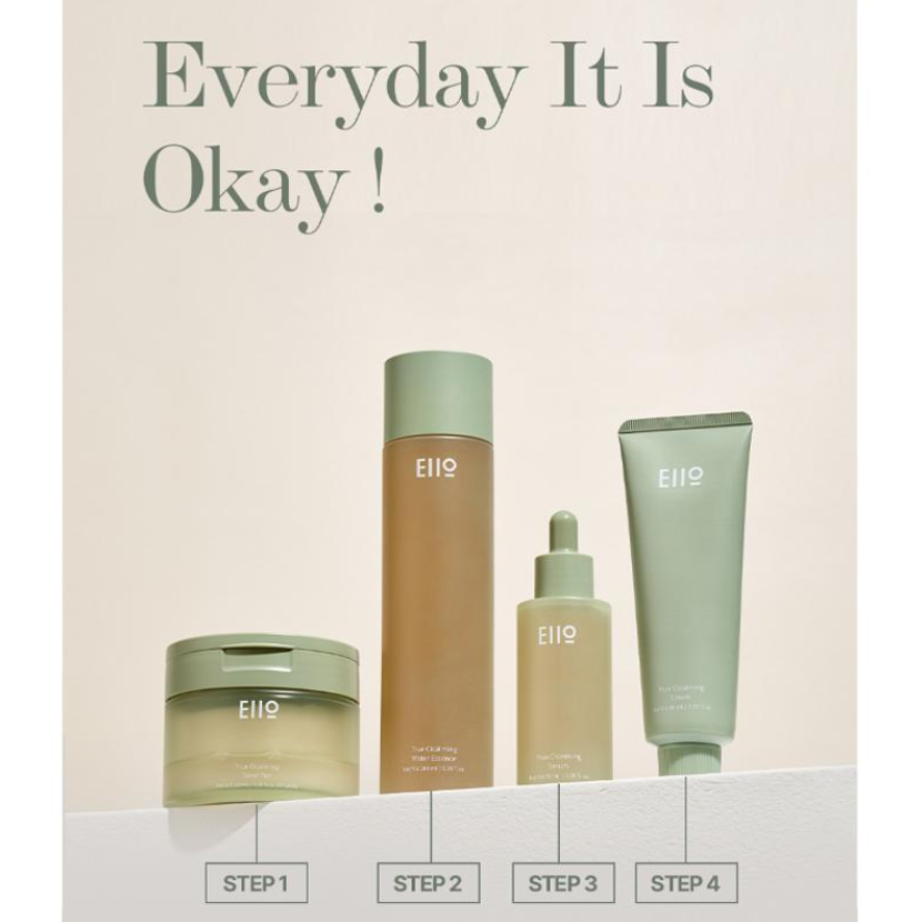Eiio True Cicalming Toner Pad + Water Essence Toner + Serum + Cream SET (2 Options)