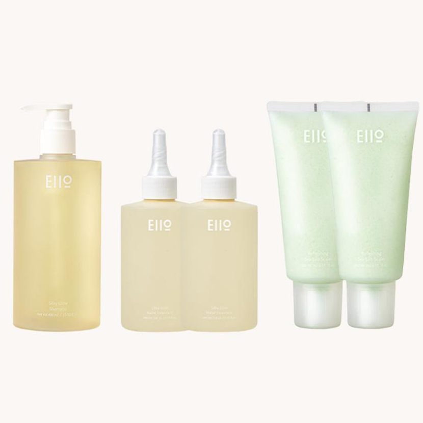 Eiio Silky Glow Shampoo+Water Treatment+Sea Salt Scalp Scaler = Best Hair&Scalp SET (3 Options)