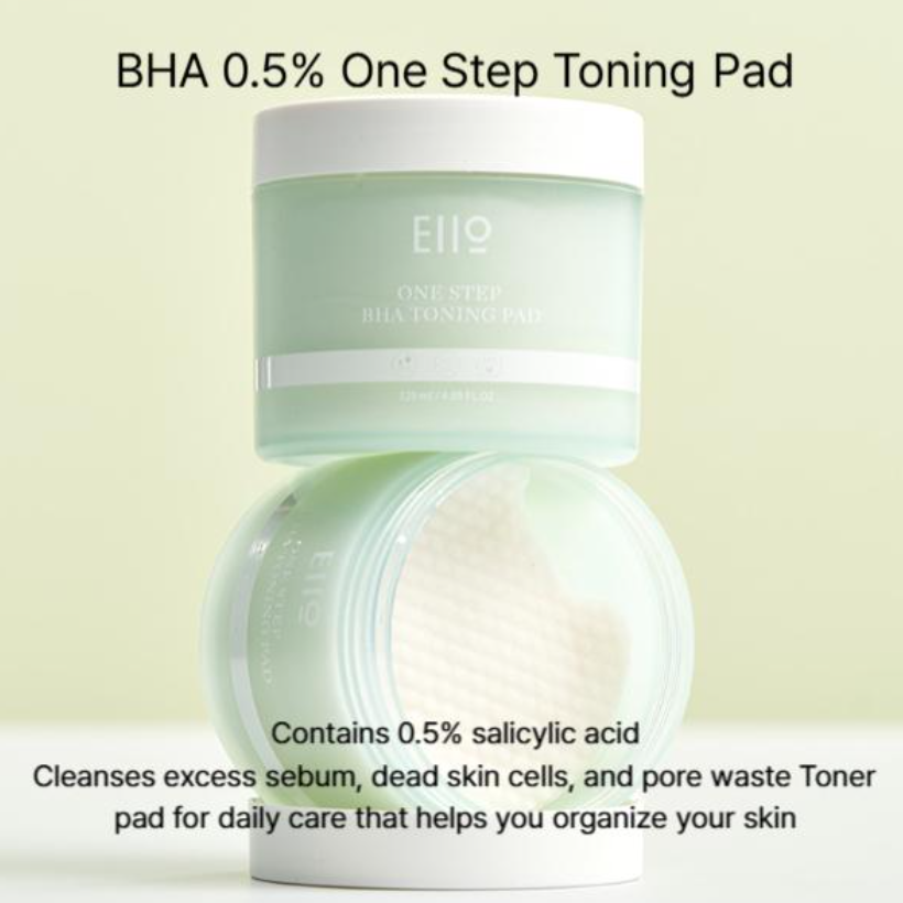Eiio BHA 0.5% One Step Toning Pad, BHA 2% Exfoliating Toner Pad (Each 120ml  4.05 fl.oz., 60 pads) (7 Options)