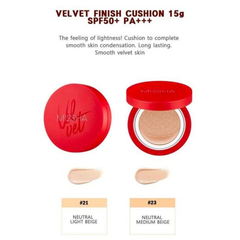 MISSHA Velvet Finish BB Cushion 15g SPF50+ PA+++ (6 Options)