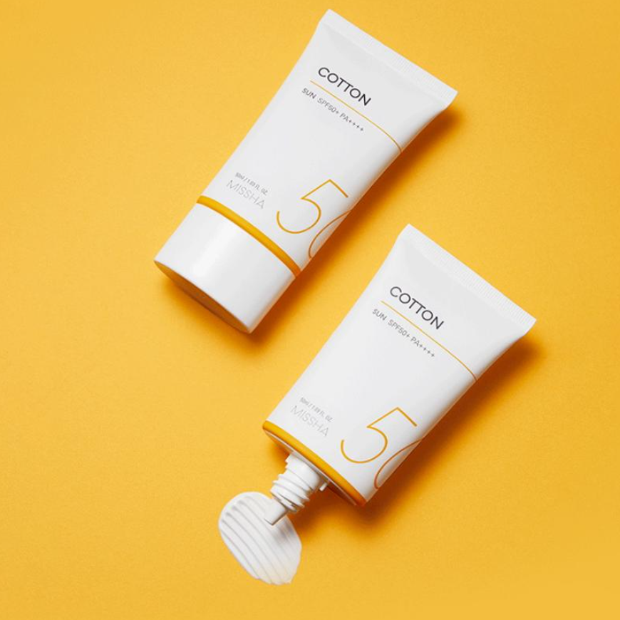 MISSHA All Around Safe Block Cotton Sunscreen SPF50+/PA++++ with Missha Perfect Cover BB Cream (6 Options)