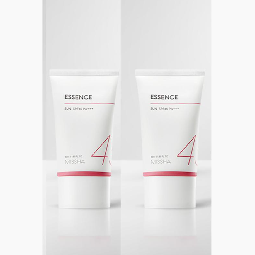 MISSHA All Around Safe Block Essence Sunscreen SPF45+/PA+++ with Missha Perfect Cover BB Cream (6 Options)