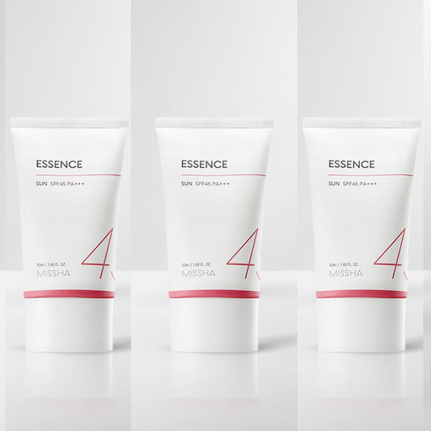 MISSHA All Around Safe Block Essence Sunscreen SPF45+/PA+++ with Missha Perfect Cover BB Cream (6 Options)