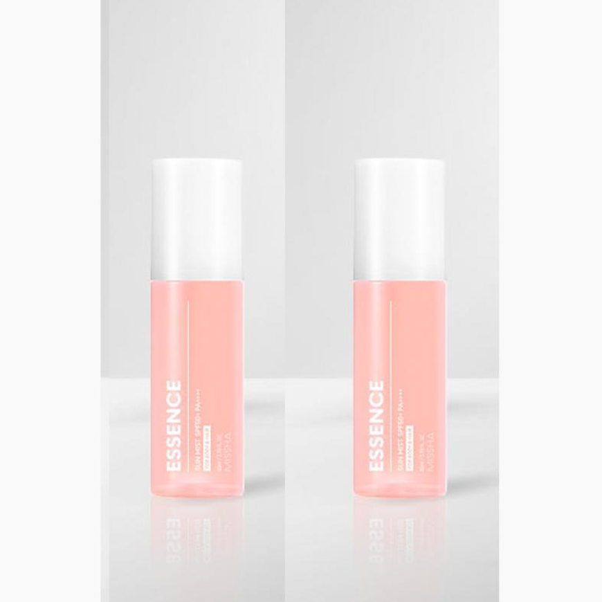 MISSHA All Around Safe Block Essence Sun Mist 80mL SPF50+PA+++ with Missha Perfect Cover BB Cream (5 Options)