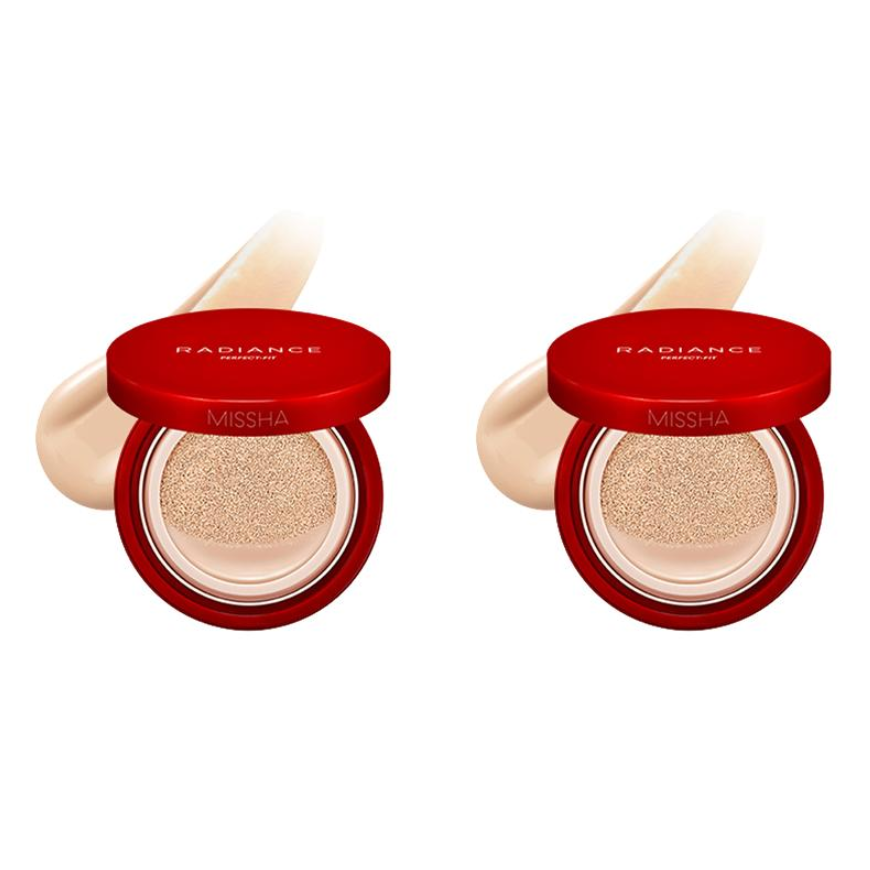 MISSHA Radiance Perfect Fit Foundaiton BB Cushion, 4 Colors, SPF50+/PA+++ (8 Options)