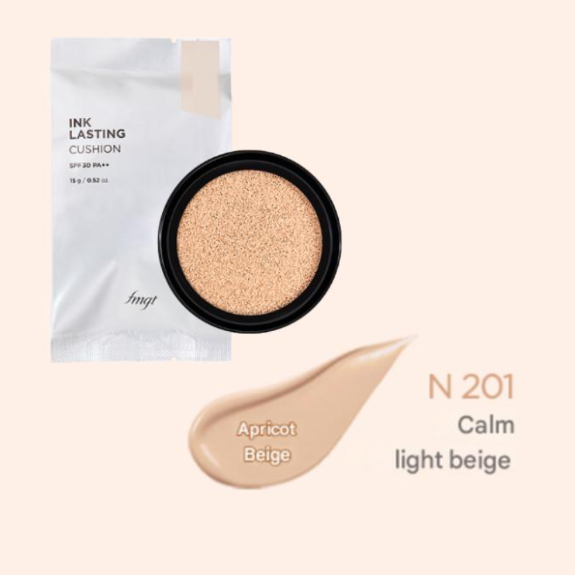 The Face Shop fmgt Ink Lasting Cushion SPF30 PA++ 15g (4 Colors, Refill Cushion Option)