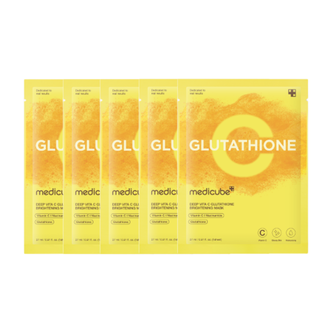 Medicube Deep Vita C Glutathione Brightening Mask 27ml (1 sheet) (4 Options)