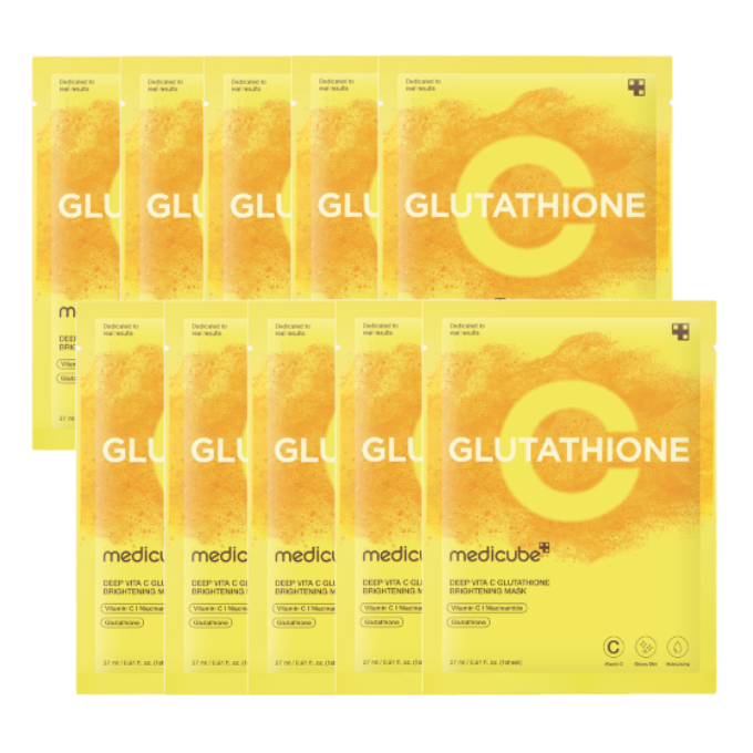 Medicube Deep Vita C Glutathione Brightening Mask 27ml (1 sheet) (4 Options)