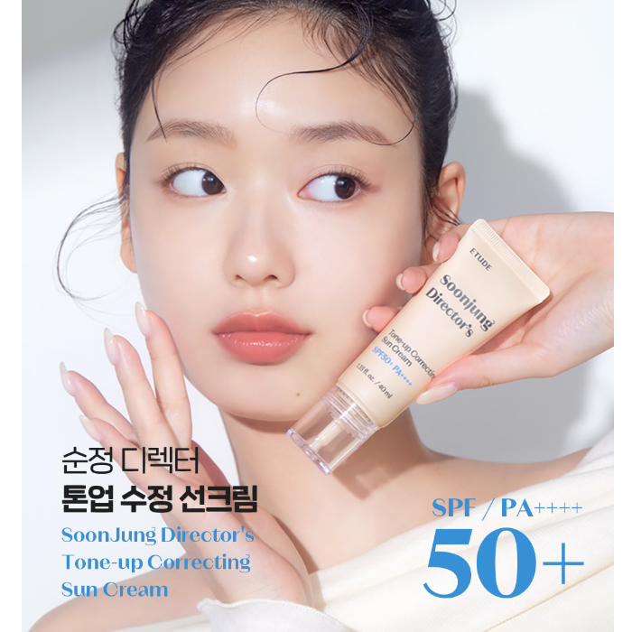 Etude House Soon Jung Director’s Tone-up Correcting Sun Cream SPF50+ / PA++++ 40 mL (3 Options)