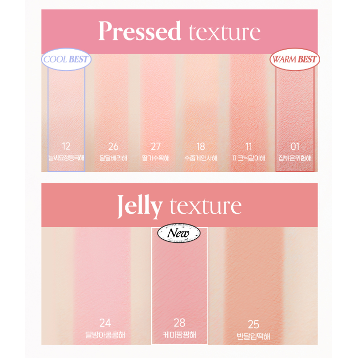 CLUB CLIO PERIPERA Pure Blushed Sunshine Cheek 4.2g (14 Color, 14 Options)