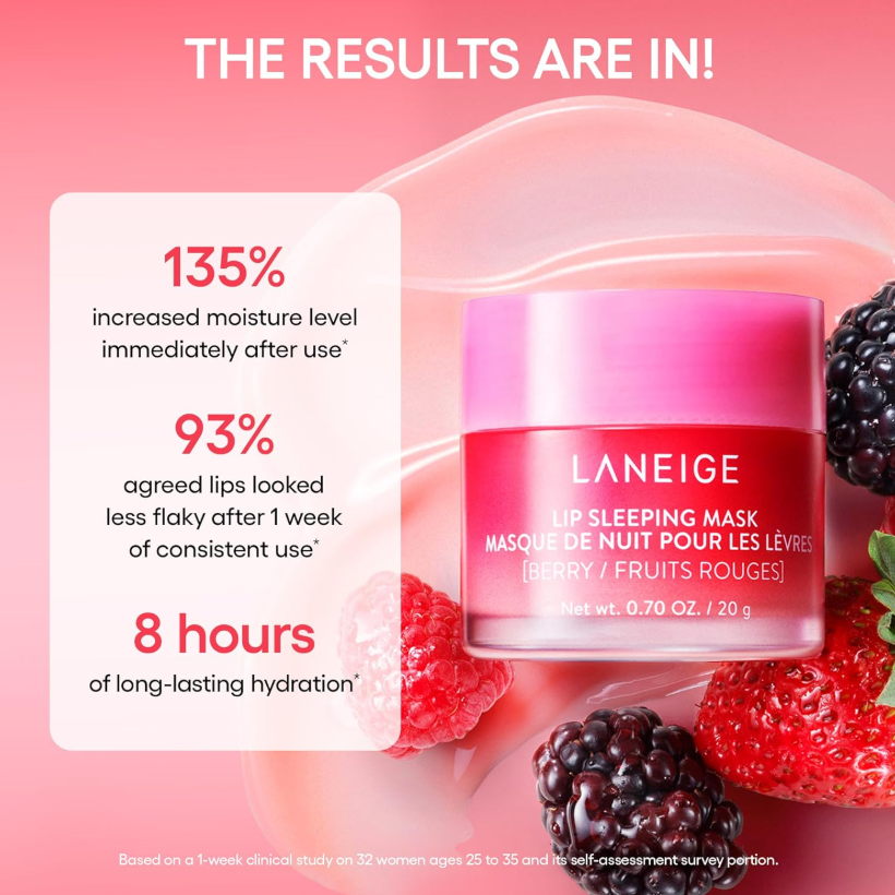 Laneige Lip Sleeping Mask for Dry Lips 20g (13 Options)