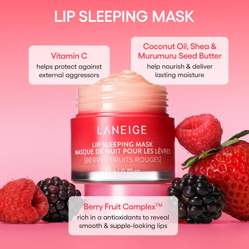 Laneige Lip Sleeping Mask for Dry Lips 20g (13 Options)