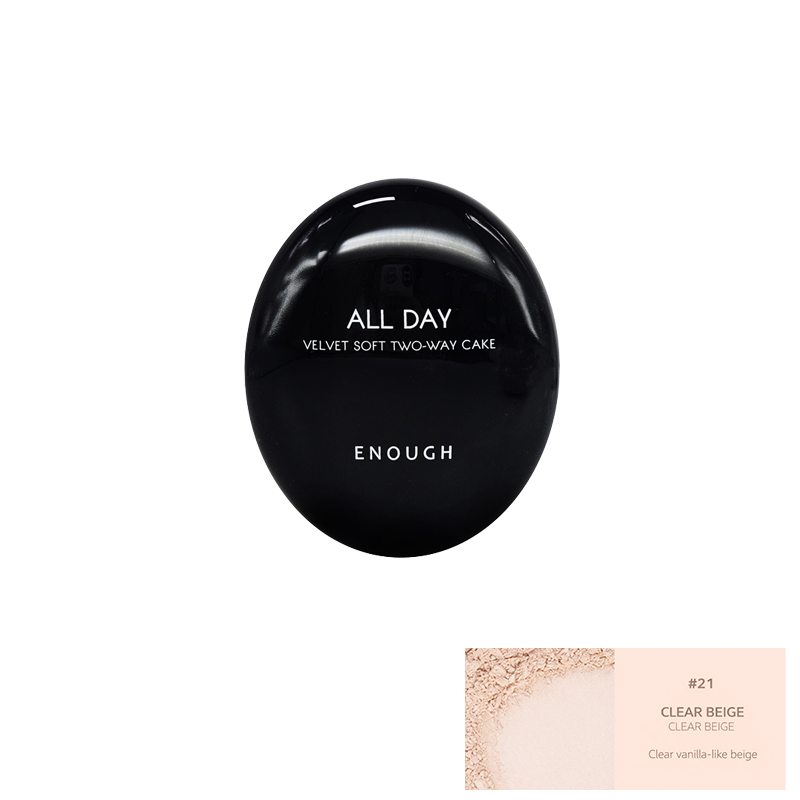 Enough All Day Velvet Soft Two Way Cake SPF28 PA++ 12g + Refill 12g (9 Options)