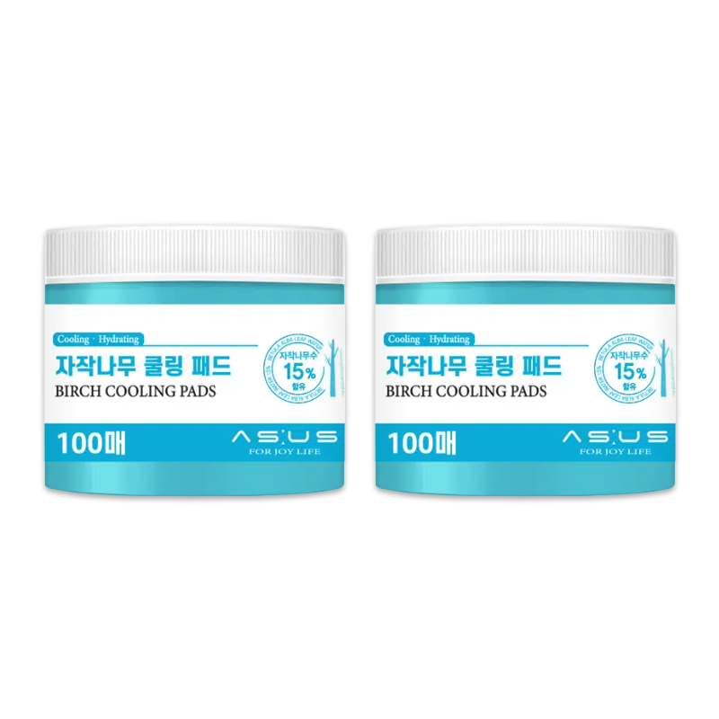 AS:US Toner Pad 100 Pads Cica Calming / Birch Cooling / Yuja Brightening (10 Options) - DAISO