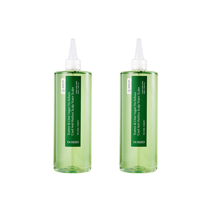 Dr.SEED Teatree & Lime Vegan Oily Care Cool Anti-Hair Loss Shampoo 1000ml ,Water Scaler 500ml, Treatment Scalp Pack 250ml (13 Options)