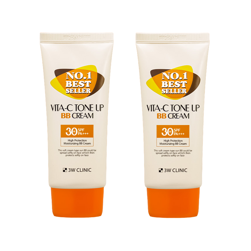 3W CLINIC Vita-C Tone Up BB Cream 50ml (3 Options)