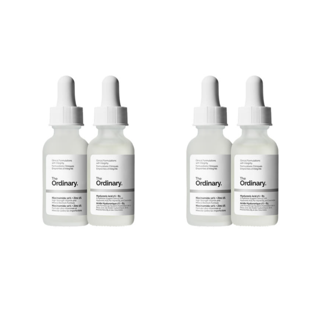 The Ordinary [Renewal] Skin Support Set ((Niacinamide 10% + Zinc 1%)30ml + ( Hyaluronic Acid 2% + B5) 30ml)   (3 Options)