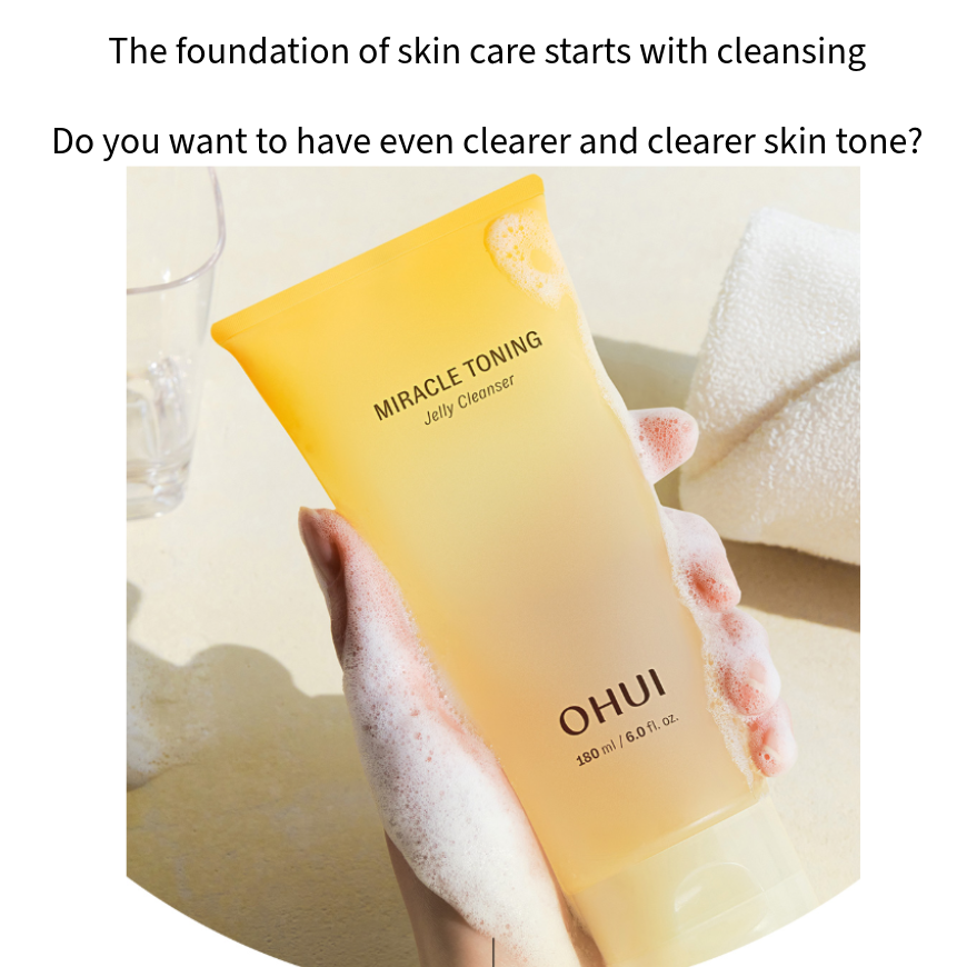 Ohui Miracle Toning Jelly Cleanser 180ml (3 Options)