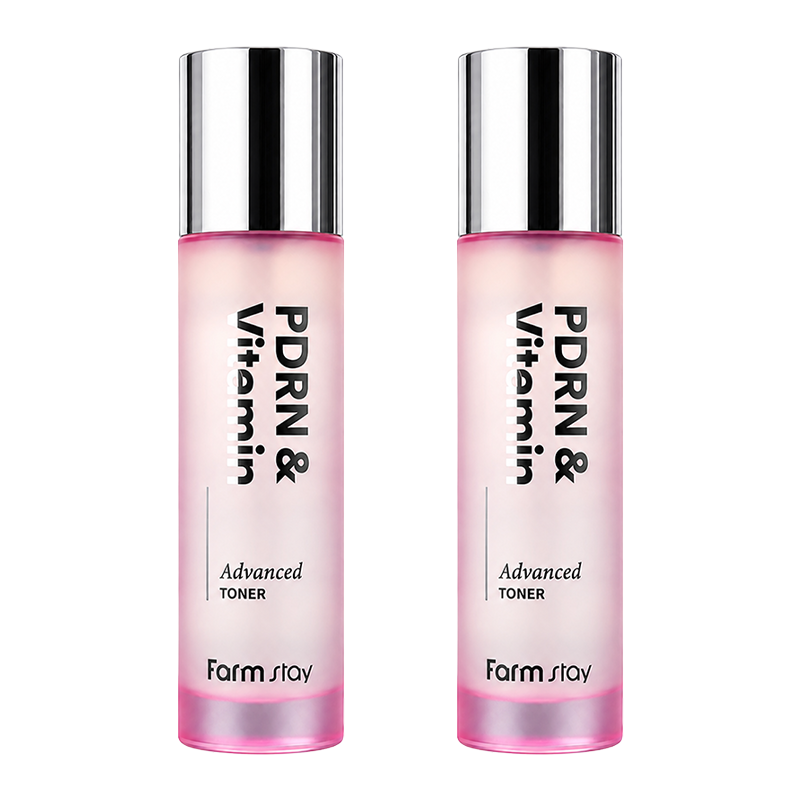 farm stay PDRN & Vitamin Advanced Toner 120ml + Emulsion 100ml (7 options)