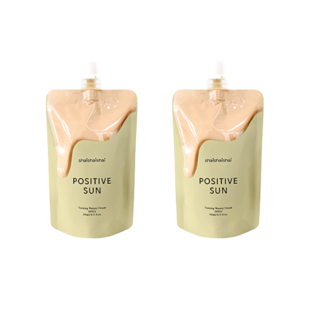 ShaiShaiShai Positive Sun Tanning Watery Cream SPF22 Tube type: 150ml, Pouch type: 110ml (7 Options)