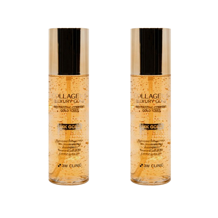 3W CLINIC Collagen & Luxury Gold Comfort Gold Toner 200ml (3 Options)