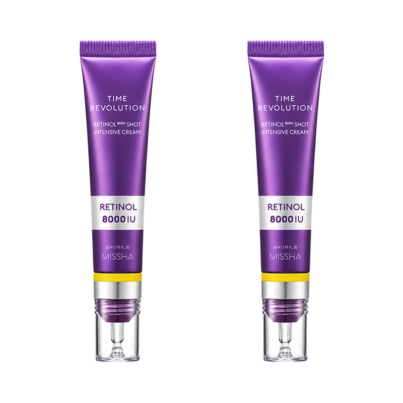MISSHA Time Revolution Retinol 8000 Shot Intensive Cream 25ml (3 Options)