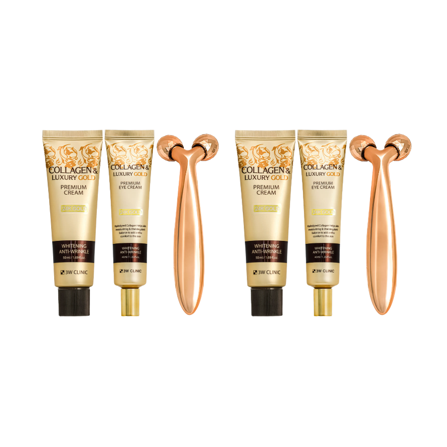 3W CLINIC Collagen & Luxury Gold Premium Wrinkle Solution Set (2 Items) (3 Options)