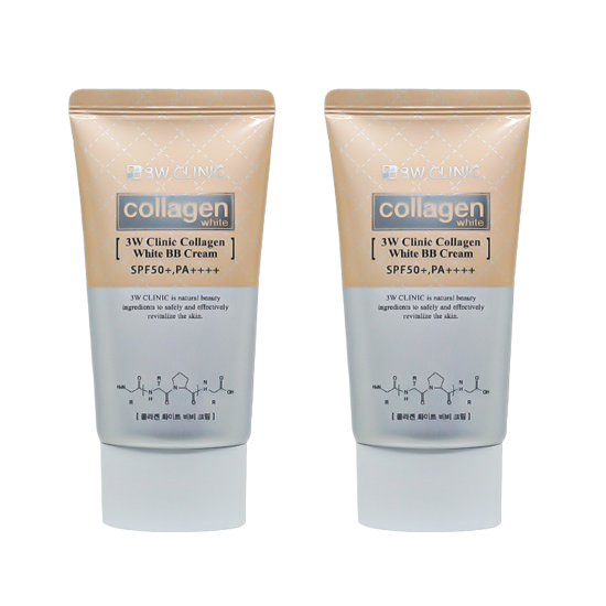 3W CLINIC Collagen White BB Cream SPF50+ PA++++ 60g (3 Options)