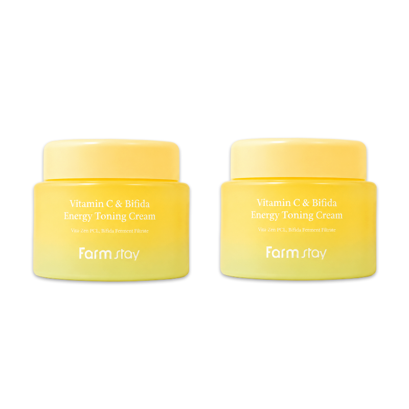 FARMSTAY Vitamin C & Bifida Energy Toning Cream 100ml (3 Options)
