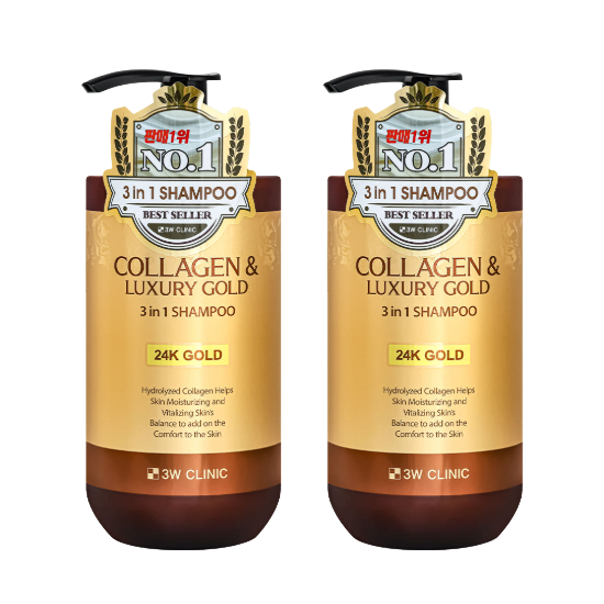 3W CLINIC Collagen & Luxury Gold Total Care (Body Cleanser, Body Lotion, Hair Essence, Hair Mist, Hair Ampoule) (2 Options)