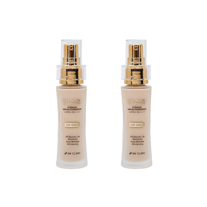 3W CLINIC Collagen &amp; Luxury Gold Intensive Serum Foundation 40g (3 Options)