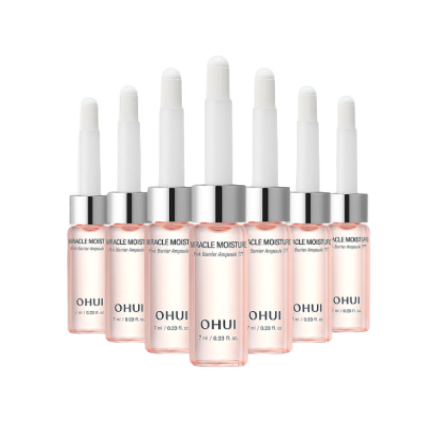 Ohui Miracle Moisture Pink Barrier Ampoule 777 (7ml x 7ea) (3 Options)