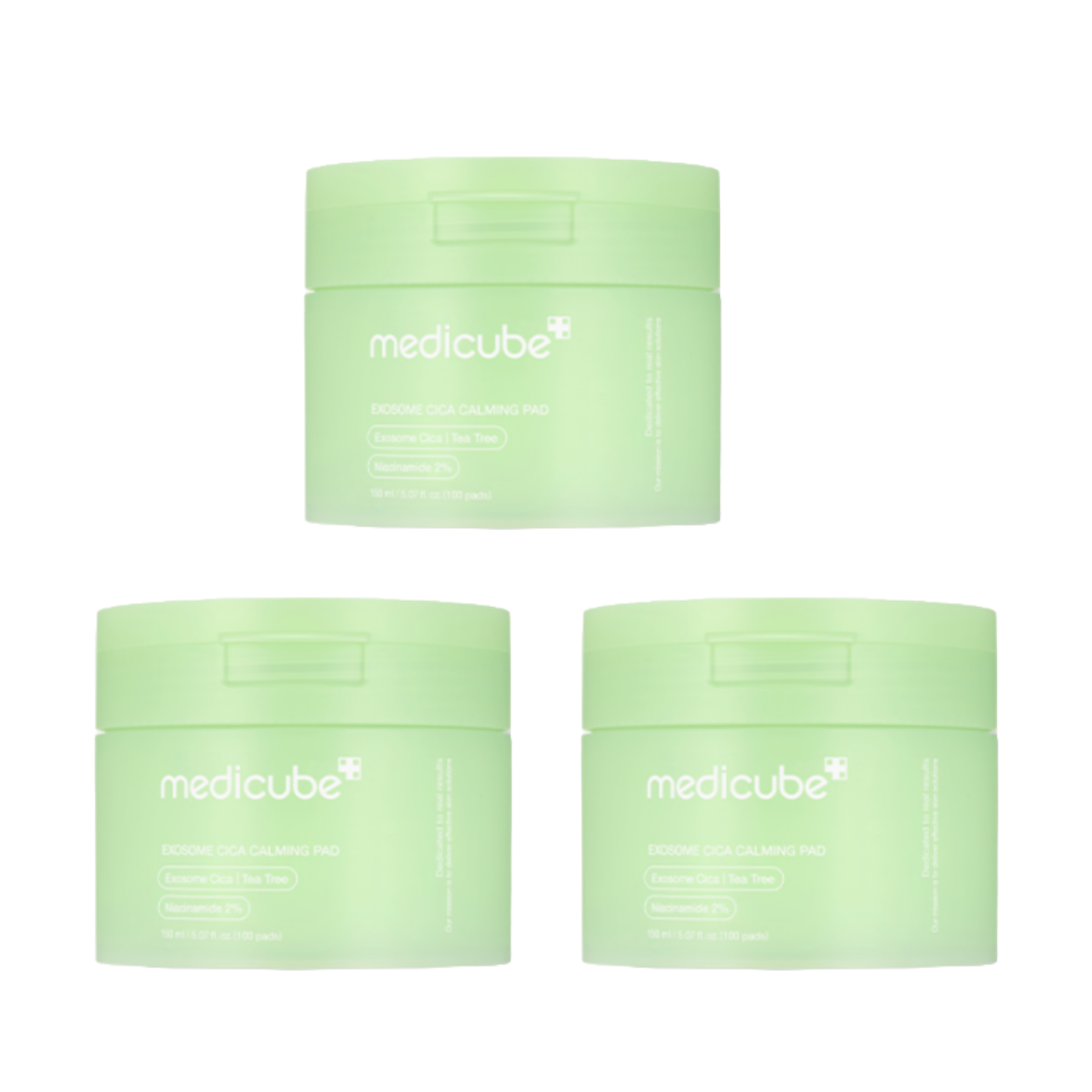 Medicube Exosome Cica Uneven Skin Soothing Set (Exosome Cica Calming 150 ml (100 pads), Ampoule 30 ml) (7 Options)