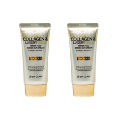 3W CLINIC Collagen & Luxury Gold Water-Full Serum Sun Cream 50g (3 Options)