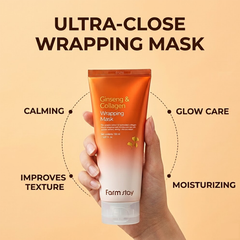 Farm stay Ginseng & Collagen Wrapping Mask 150ml (3 Options)