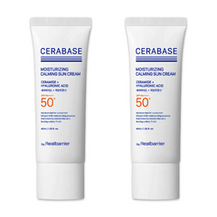 by Real Barrie Cerabase Moisturizing Calming Sun Cream SPF50+ PA++++ 40ml  (3 Options)